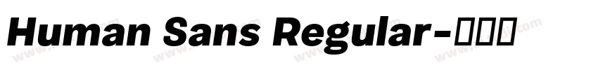 Human Sans Regular字体转换 Human Sans Regular字体转换
